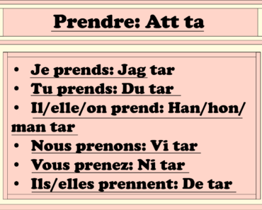 Prendre i en text – Välj rätt form av presens indikativ