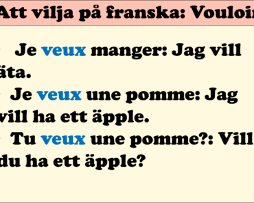 Hur säger man ”vill” på franska?
