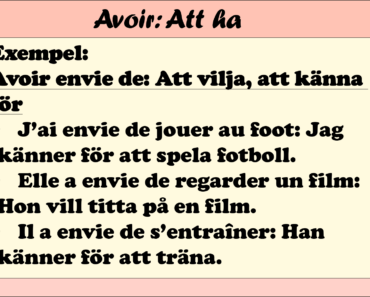 Lista över uttryck med ”avoir”