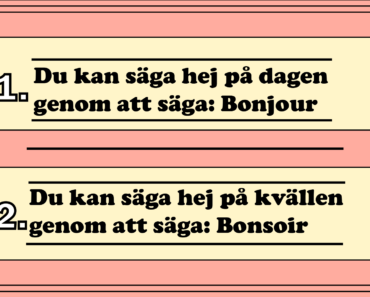 Hur säger man ”hej” på franska?