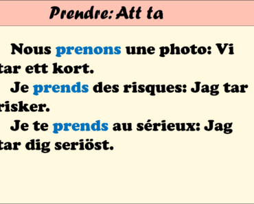 Lista över uttryck med Prendre